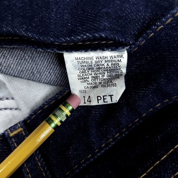 Vintage USA Lee Mom Jeans Womens 14 Petite (30x28) Blue Union Made Western Rodeo - Picture 3 of 8